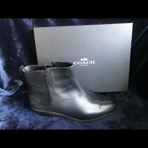 Coach leather booties